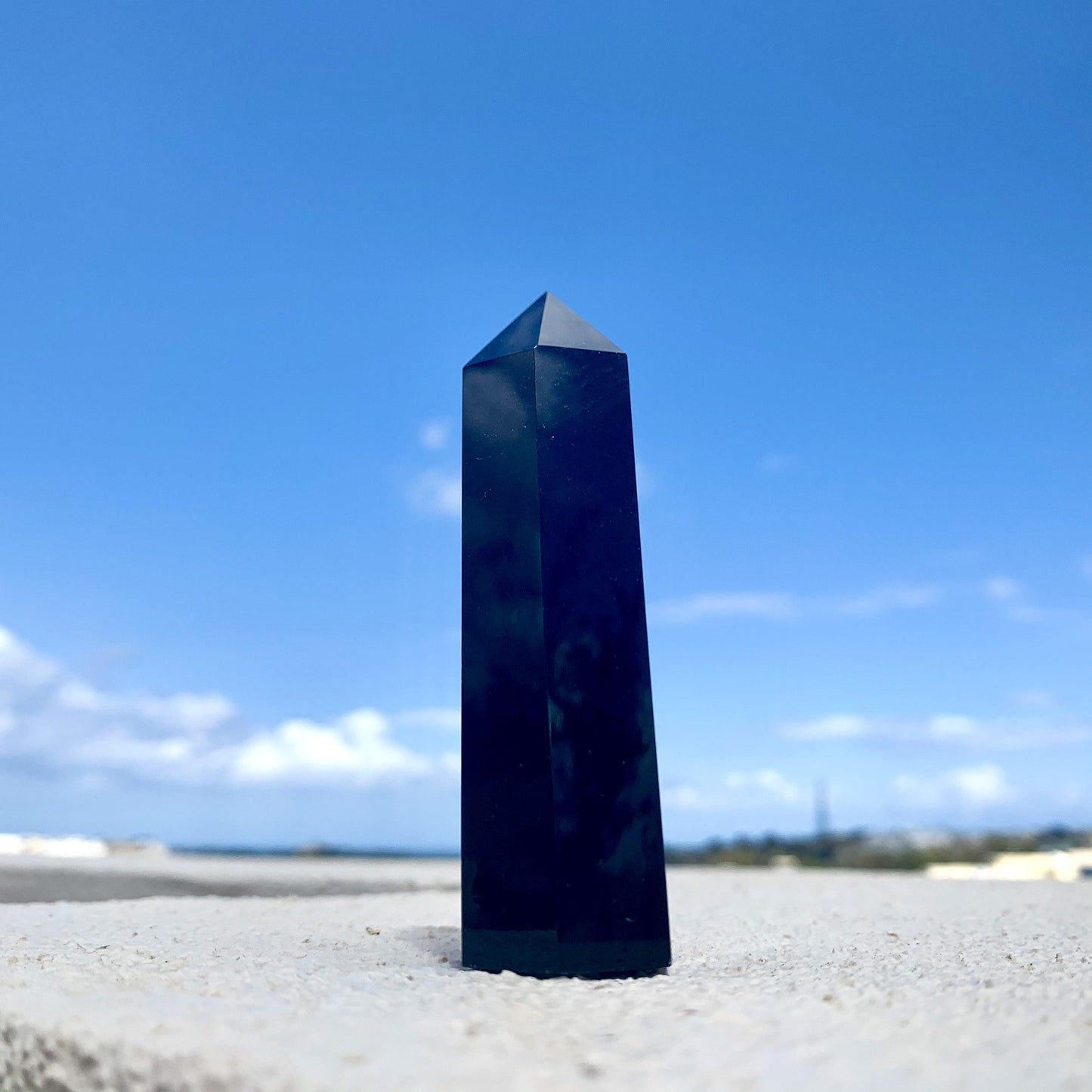 Natural Obsidian Obelisk - FrendlyShop