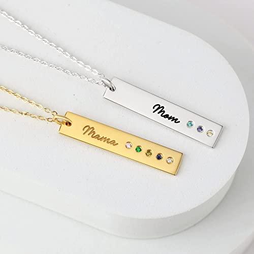 Personalized Necklace with Birth Month Stones - FrendlyShop