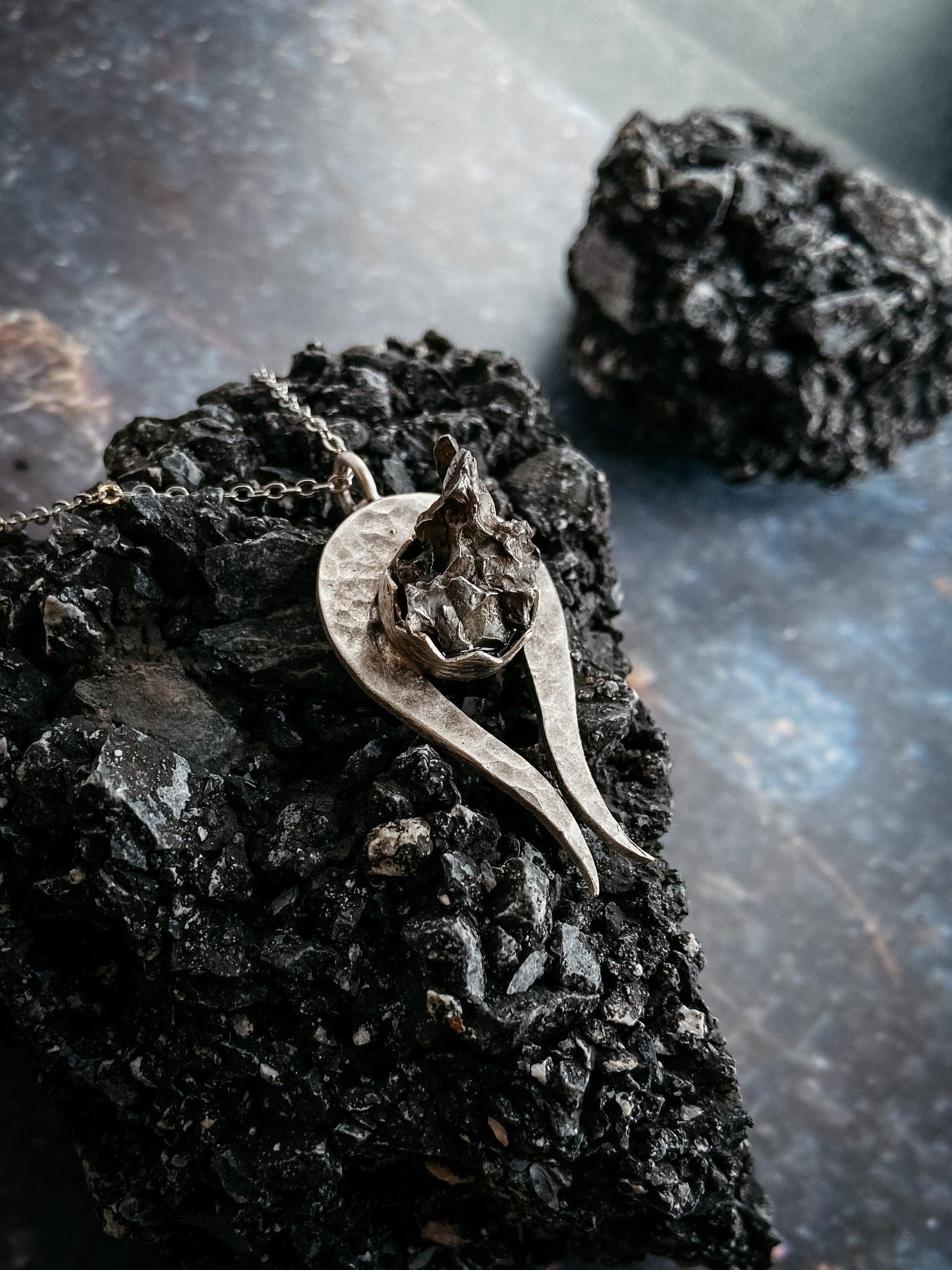 meteorite necklace , perfect gift , present